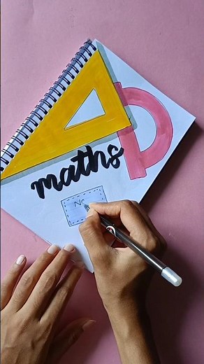 Creative 'maths' front page design ideas for project 📘📝 #frontpage #coverpage #shorts