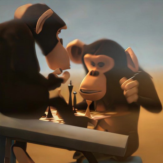 Penguins of Madagascar Playing Chess in Cartoons