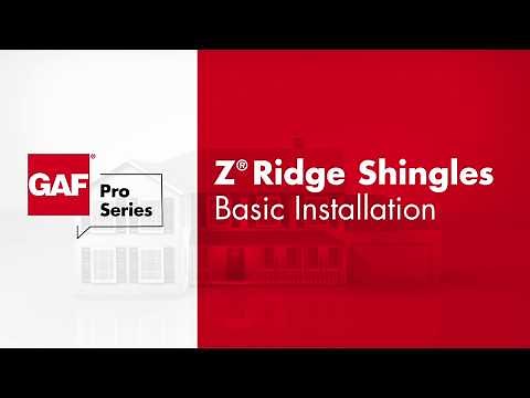 How to Install GAF Ridge Cap Z Ridge Shingles | GAF Pro Series