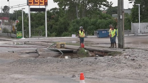 Water main break causes closure of Two Notch Road