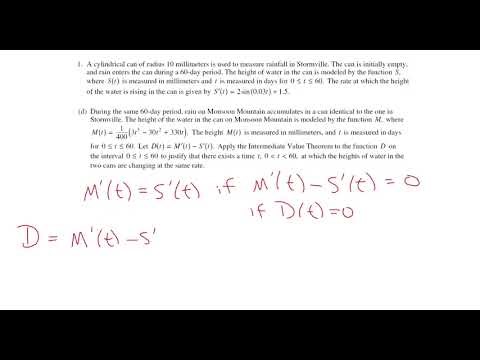 2011 Form B AP Calculus AB FRQ #1 - Rate