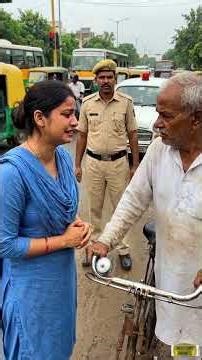When Power Meets Humanity 💥 DM Touches Poor Teacher’s Feet #dm #ias #inspector