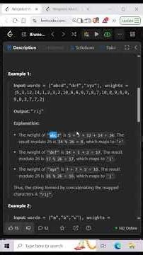 3838. Weighted Word Mapping | Editorial | Leetcode #trending #dsa #contest #coding