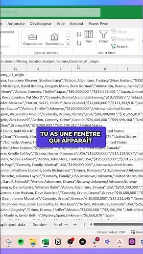 Read a CSV file into Excel