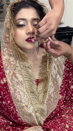 Nath Struggles #youtubeshorts #shortsfeed #explorepage #bridalmakeup #bridal #nath #bridaljewellery
