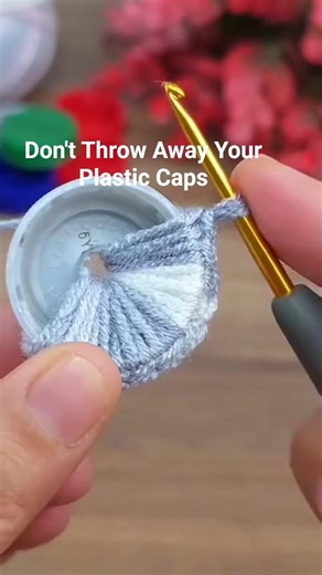 Don't throw away your plastic caps #bottlecapcraft #recyclingideas #youtubeshorts