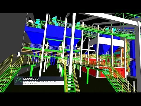 Laser Scan 3D para aplicações industriais, civis, mecânicas e arquitetônicas