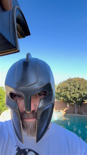 😮 This 3D printed Agamemnon Odyssey helmet build by @sonoranflightclub is coming together beautifully, and yes, that’s real horsehair! 🔥 STL/3D print files by @do3d_com . #agamemnon #odyssey #cosplay #3dprinting #christophernolan | Do3D.com