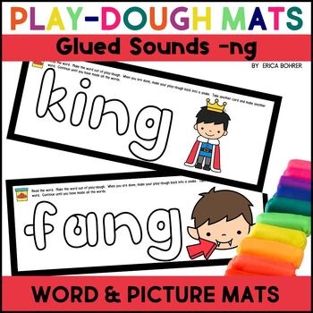 -ng Glued Sound Words Playdough Mats – Words and Pictures Phonics Activity