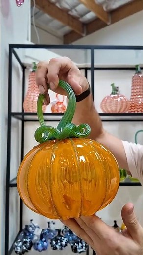 How Molten Glass Turns Into a Pumpkin 🎃