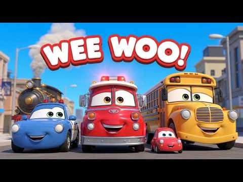 Loud Vehicles Song for Kids 🚒🚓 | Fire Truck, Police Car, Bus & Train Sounds | Kiddy Melody