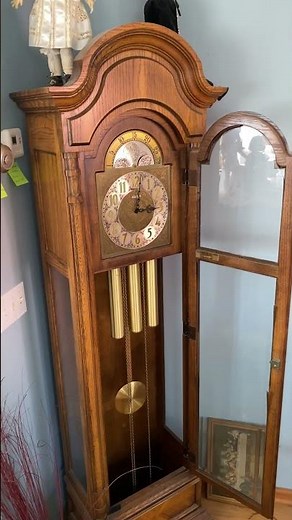 1970s Howard Miller with UW32045 movement overhauled #clock #grandfatherclock #repair #1970s