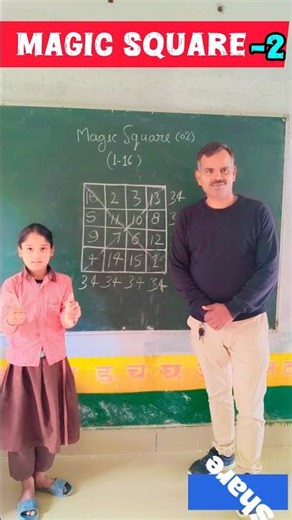 magic square-2/math trick/teacher creation #innovation #education #youtubeshorts #shorts #maths #yt