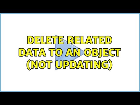 Delete related data to an object (not updating)