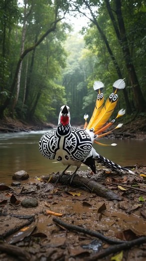 कुदरत की सबसे creative design!”#DesignNature #RareBirdArt #FantasyEdit #NatureVibes