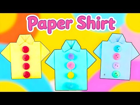 EASY Paper Shirt Craft For Kids | DIY Origami T-Shirt Tutorial (Step-by-Step)