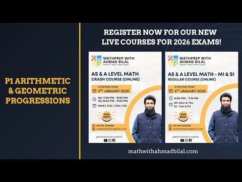 P1 Arithmetic Progressions | A-level Math P1 Course 2026