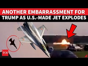 Trump Red-faced As U.S.-made F-16 Jet Crashes Into Fireball In NATO Nation; Terrifying Moment On Cam