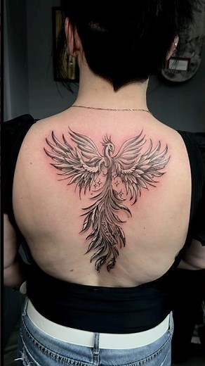 Girly phoenix design with lots of highlights