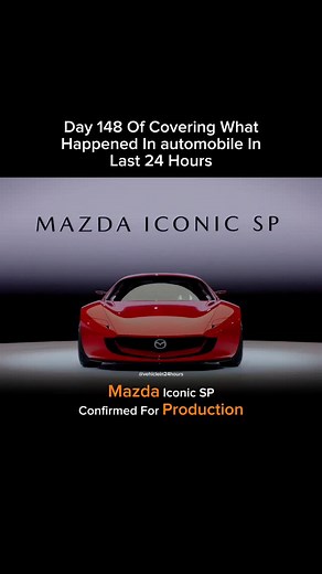 Vehicle in 24 hours on Instagram: "Mazda has put an end to speculation: the Iconic SP concept revealed last year will indeed see the light of day as a production model. This retro-futuristic coupe, which combines a compact rotary engine with an electric drive system, has been captivating car enthusiasts since it was unveiled at the 2023 Japan Mobility Show."