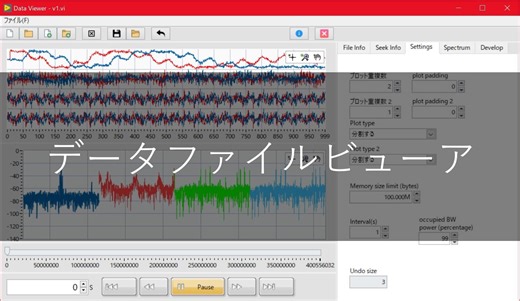 IQデータを最大8ch分同時に読み込む – データファイルビューア