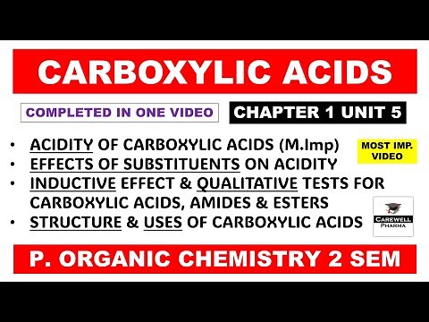 Unit 5 Carboxylic acid (complete) | Acidity of COOH | Pharmaceutical organic chemistry 2nd semester