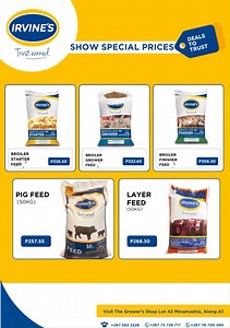 83 reactions · 25 comments | This Saturday, 17th June 2023, we will be at the Mookane Farmer's Day with our wide range of products. Visit our stall for great deals on quality products. For more information, contact our sales team on 3922326, 72728717 or 76700083 and you will be assisted. #IrvinesBotswana #MookaneFarmersDay #WeAreHereToGrowTogether | Irvine's Botswana | Facebook