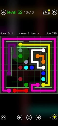 Flow Free - Walls - Courtyard Spin - Level 52 (10x10)