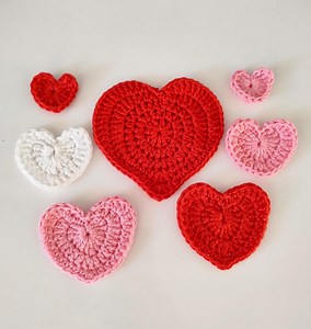 Heart Crochet Pattern: 4 Sizes, Beginner Valentine's Gift (PDF) Instant Download - Etsy