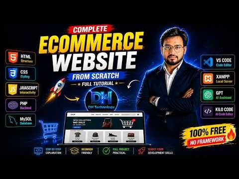 “Complete eCommerce Website Full Tutorial 🔥 HTML CSS JS + PHP MySQL VS Code + XAMPP Step by Step”