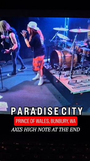 Paradise City Prince of Wales Hotel, Bunbury, WA AXL'S high note at the end is to die for!! @gunsnroses @gunsnroseseterno @estranged_stories_gnr #gunsnroses #slash #axlrose #rock #duffmckagan #rocknroll #hardrock | Lies N' Destruction - Australian Guns N Roses Experience