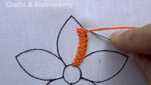 Super Easy Flower Hand Embroidery Tutorial for Beginner, Elegant Flower Embroidery design Video Link: https://youtu.be/LxBkjRhrHjM | Crafts & Embroidery