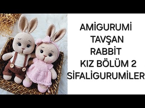 AMİGURUMİ TAVŞAN RABBİT BÖLÜM 2 english subtitle