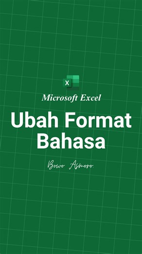 Bowo | Excel Enthusiast on Instagram: "Ubah format bahasa saat membuat tanggal di Excel!"