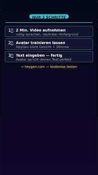 KI-Avatar klonen und Videos ohne Kamera erstellen — so geht's mit HeyGen 🤖