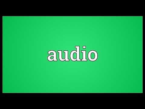 Audio Meaning