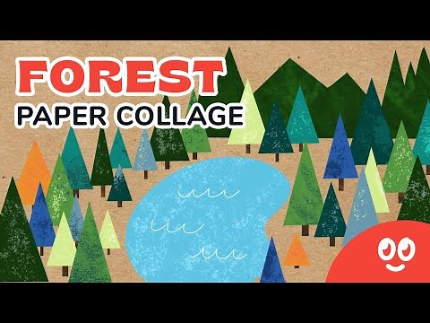How to Make a Paper Forest Collage - Easy Step-by-Step Tutorial