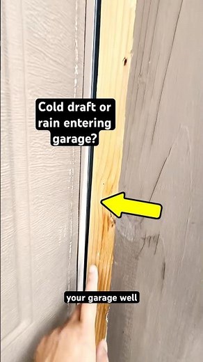 Cold drafts or rain entering garage? Try garage door weather stripping! #diy #winterize #homeimprove