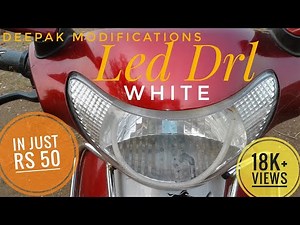 How to install a Led Drl tube in motorcycle and scooty | Scooty pep plus | 2K18 |
