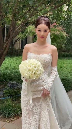 Model or Bride? You Decide! The Mermaid Dress Elevates Everything! 🤩 #TodaysBride #324