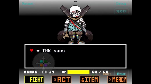 Debug通关ink sansP3 ，但是魔改