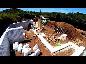 6 months in 6 minutes. full house build. earth bag house in southern Portugal