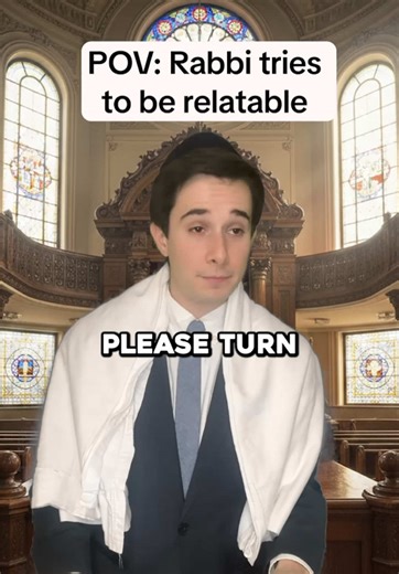 He's trying his best 🥲 @Jacob Kaplan #rabbi #genzslang #synagogue #jewishhumor #jewishcomedy