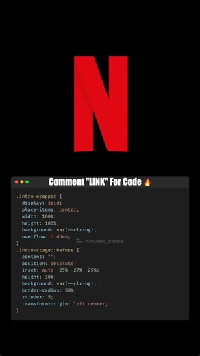 Netflix Intro Animation with HTML & CSS 🔥