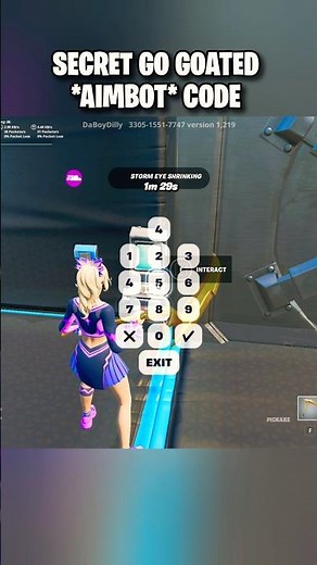 Secret Aimbot Code Go Goated 💀 #fortnite #fortniteshorts