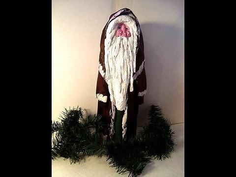 Papier mache FATHER CHRISTMAS SANTA FIGURE, HOW TO, DIY, MAKE IT, Recycling craft project