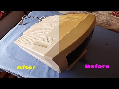 How to fix yellowed plastics on old computers. Restoring vintage Monitor!