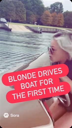4.1K views · 121 reactions | Blonde drives Boat for first time #boating #fishing #blonde #boat #drive | Ben Chancey | Facebook