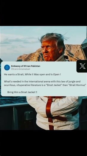 Iran Embassy Trolls Trump: "He Needs a Straitjacket, Not the Strait of Hormuz" #johnmcdonnell #viral
