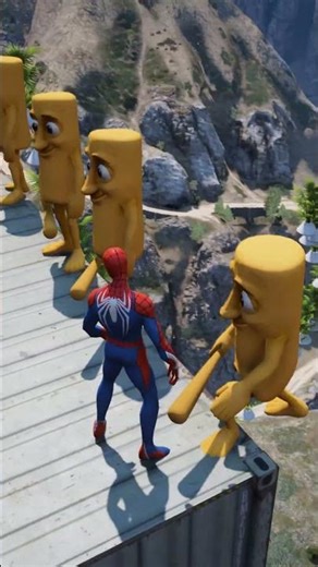 الرجل العنكبوت ينقذ باتمان وسط انهيار المعركة GTA 5 Ep 338 #shorts